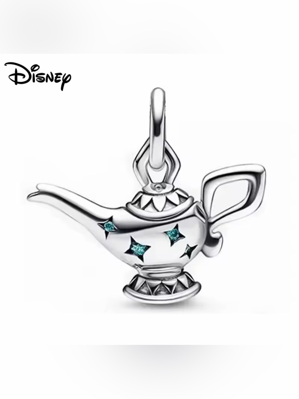 NWOT Disney Aladdin Magic Lamp Pendant Dangle Charm Sterling Silver 925